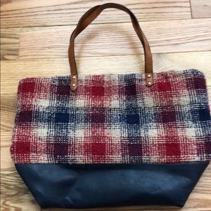 Sole Society plaid tote
